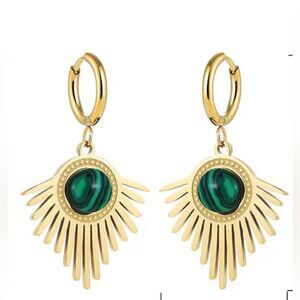 Boho statement hoop earrings M197